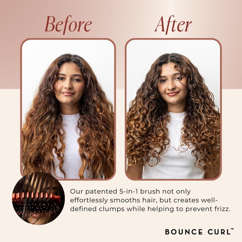 Bounce Curl فرشاة Define EdgeLift، أداة 5 في 1 لتحديد التجاعيد، الأمواج واللفائف بسهولة، تقلل من التجاعيد - أزرق - Image 4
